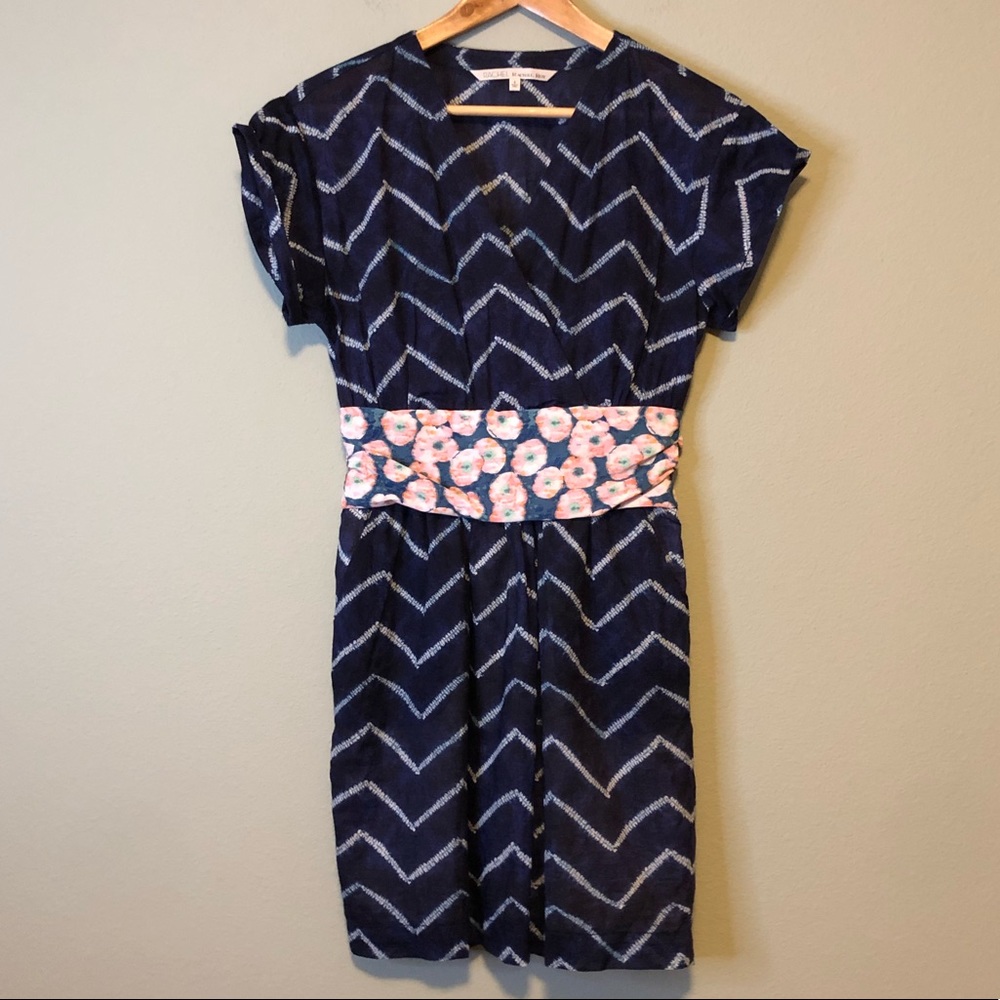 Rachel Rachel Roy Zig Zag w/ Floral Belt Dress - 4
